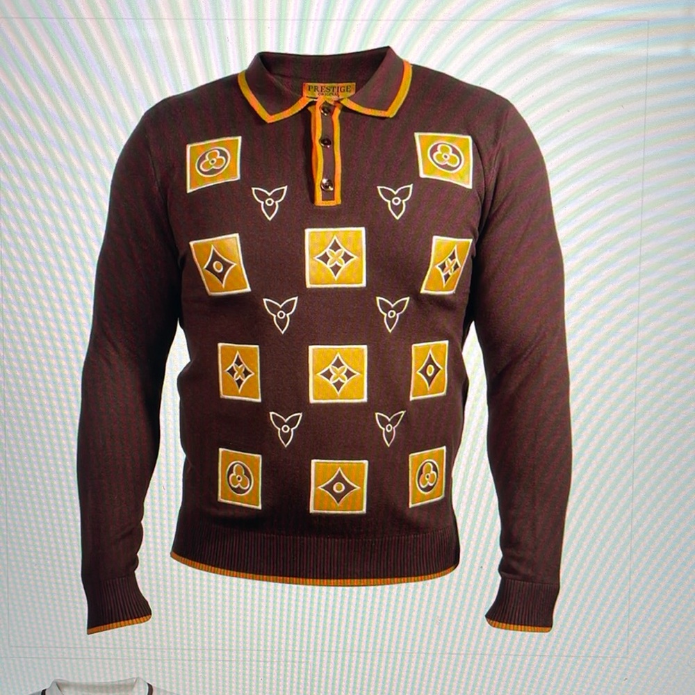 Prestige Long Sleeve 3 Button Polo Sweater